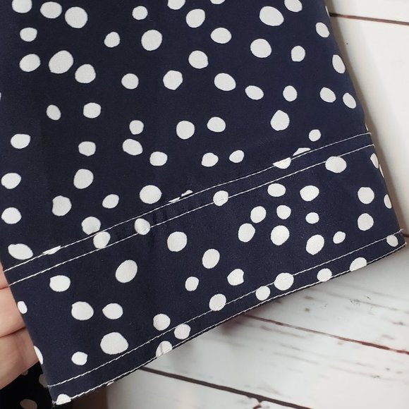 Multiples Blue and White Polka Dot Button Down Jacket - Picture 5 of 8